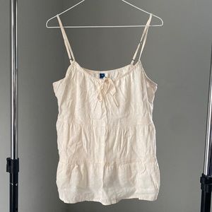 Old Navy Cream Spaghetti-Strap Blouse, Medium